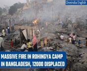 A fire destroyed 2,000 shelters at a Rohingya refugee camp in southeastern Bangladesh on Sunday, leaving around 12,000 people homeless. &#60;br/&#62; &#60;br/&#62;#Bangladesh #Rohingya #RohingyaFire