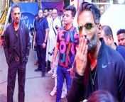 Suniel Shetty Spotted at the Indian Set to Promote His Series Hunter which is all set to released on 22 March 2023.